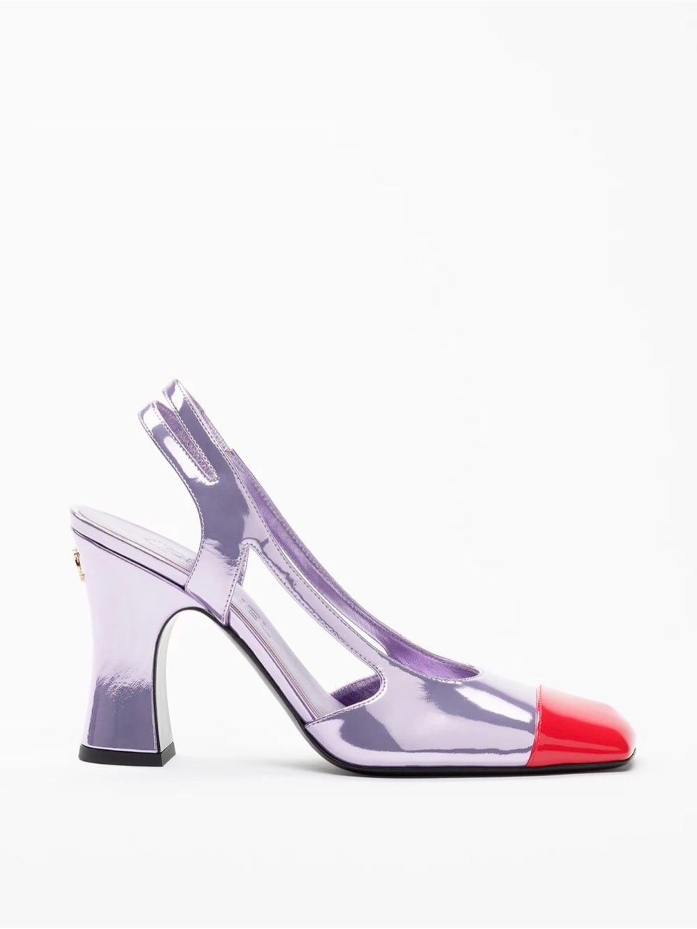 CHANEL Lavender Patent Slingback Heel with Red Cap Toe winter fall 2026 runway
